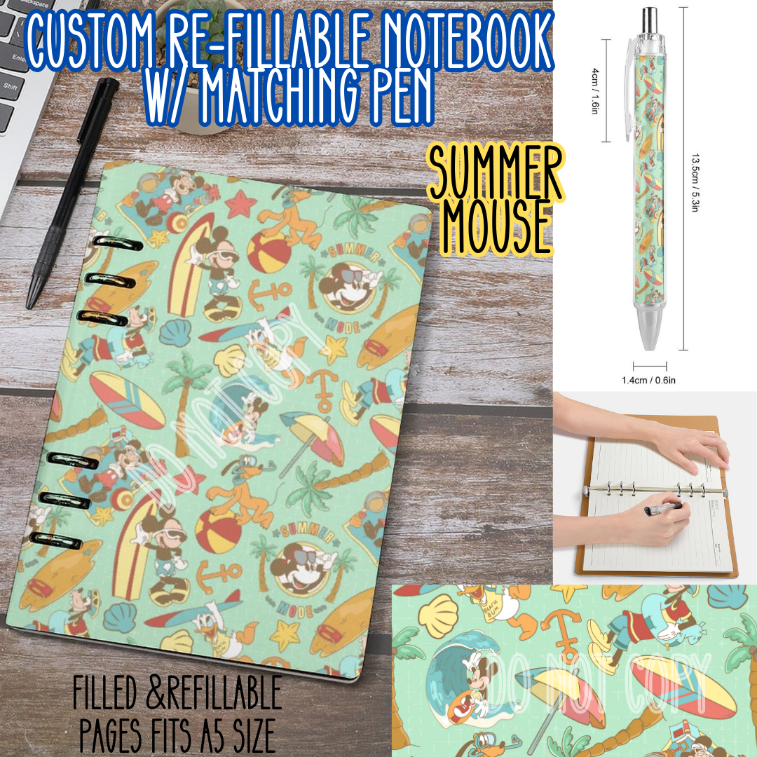 SUMMER MOUSE -Matching A5 Notebook & Pen Set Round 4 Preorder Closing 5/17