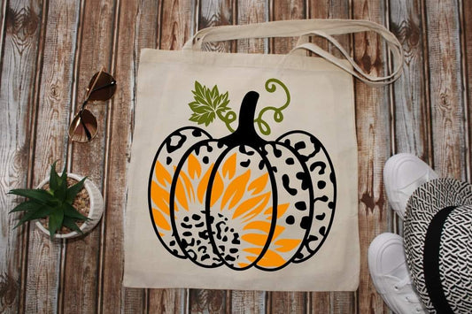 SUNFLOWER PUMPKIN - Custom Economical Tote Bag (15x16)