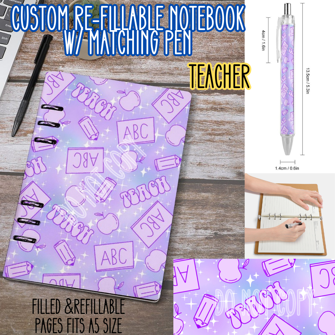 TEACHER -Matching A5 Notebook & Pen Set Round 4 Preorder Closing 5/17