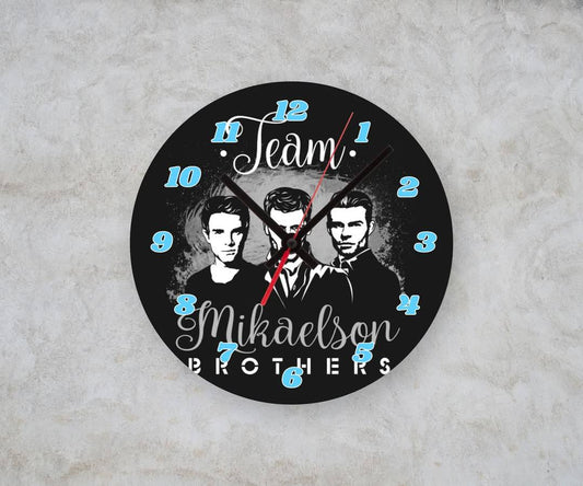 TEAM MIKAELSON β Custom Framed Clock (10β Round)