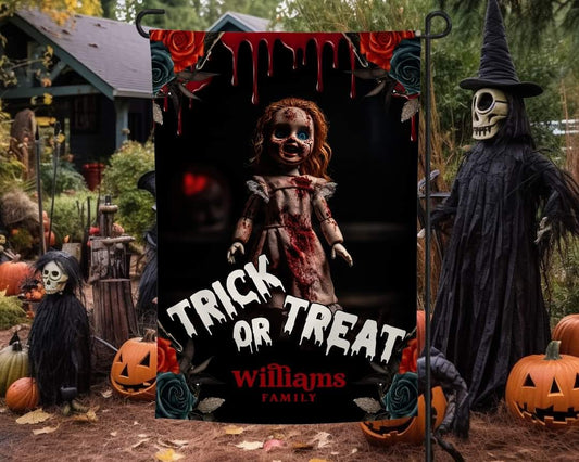 Trick Or Treat Doll - Garden Flag (12x18)