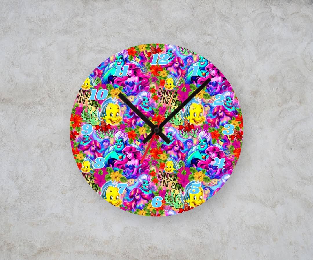 UNDER THE SEA β Custom Framed Clock (10β Round)