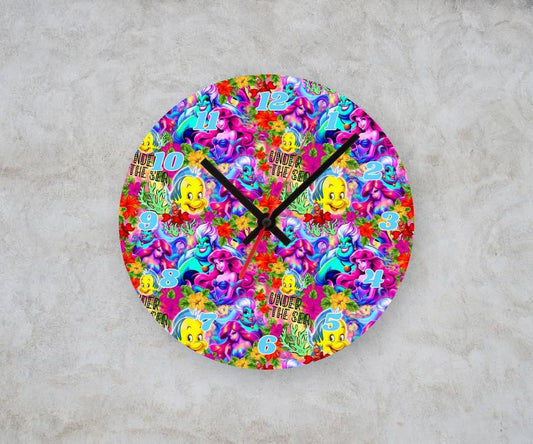 UNDER THE SEA β Custom Framed Clock (10β Round)