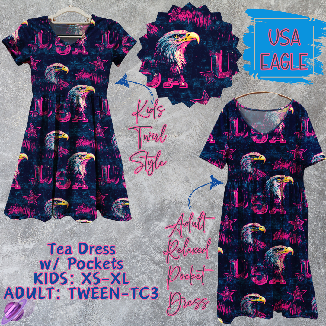 USA EAGLE - Adult & Kids - Tea Dress Run- Preorder Closing 5/13
