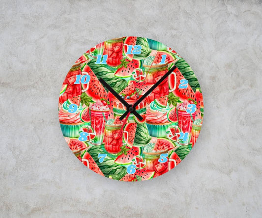 WATERMELON β Custom Framed Clock (10β Round)
