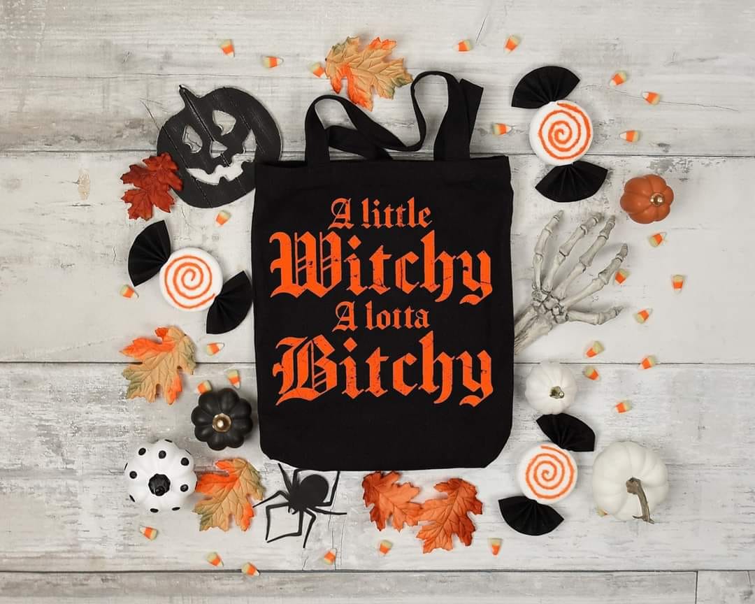 WITCHY BITCHY - Custom Economical Tote Bag (15x16)
