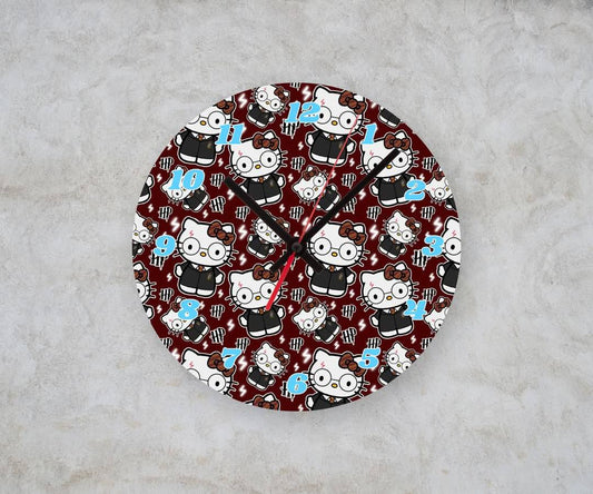 WIZARD CAT β Custom Framed Clock (10β Round)