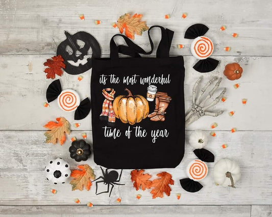 WONDERFUL TIME OF YEAR - Custom Economical Tote Bag (15x16)