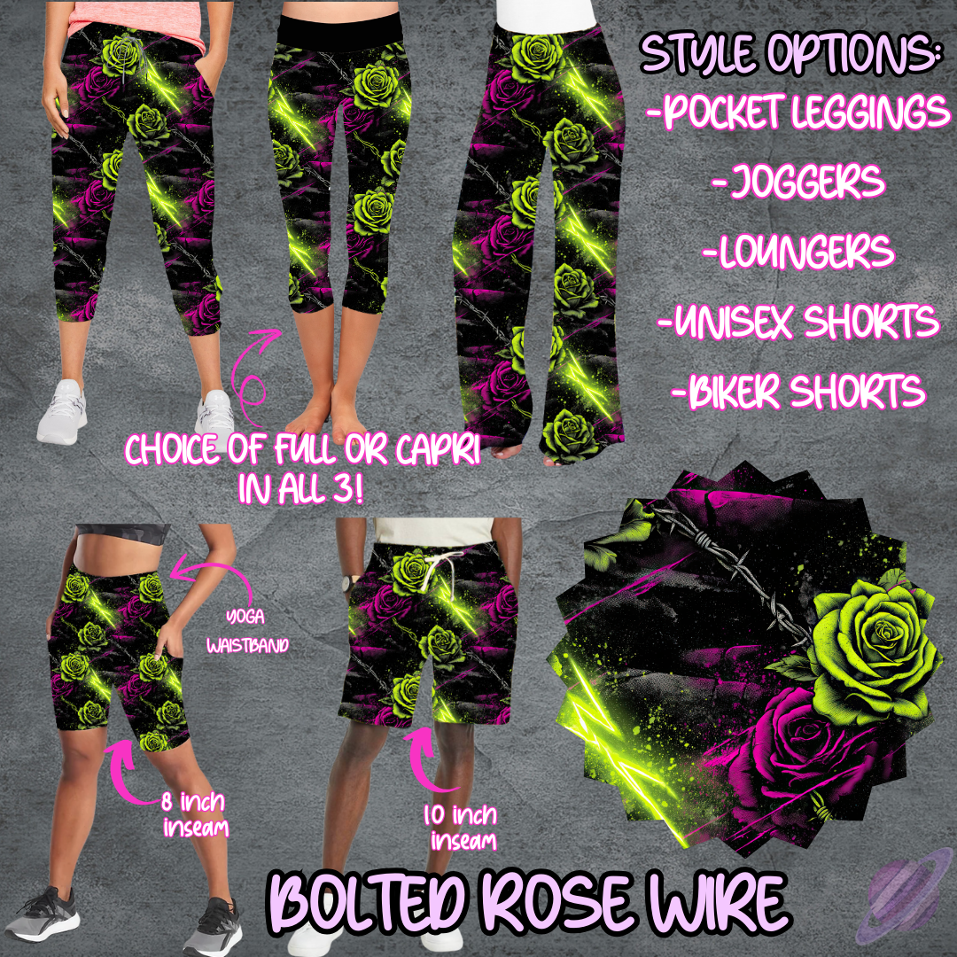 BOLTED ROSE WIRE - LEGGING/JOGGER/LOUNGER/SHORTS - B105 PREORDER CLOSING 5/19