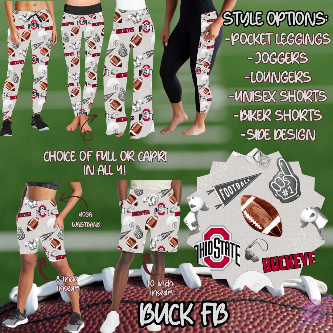 GAME DAY-BUCK FB-6 STYLE BOTTOMS-PREORDER CLOSING 9/8