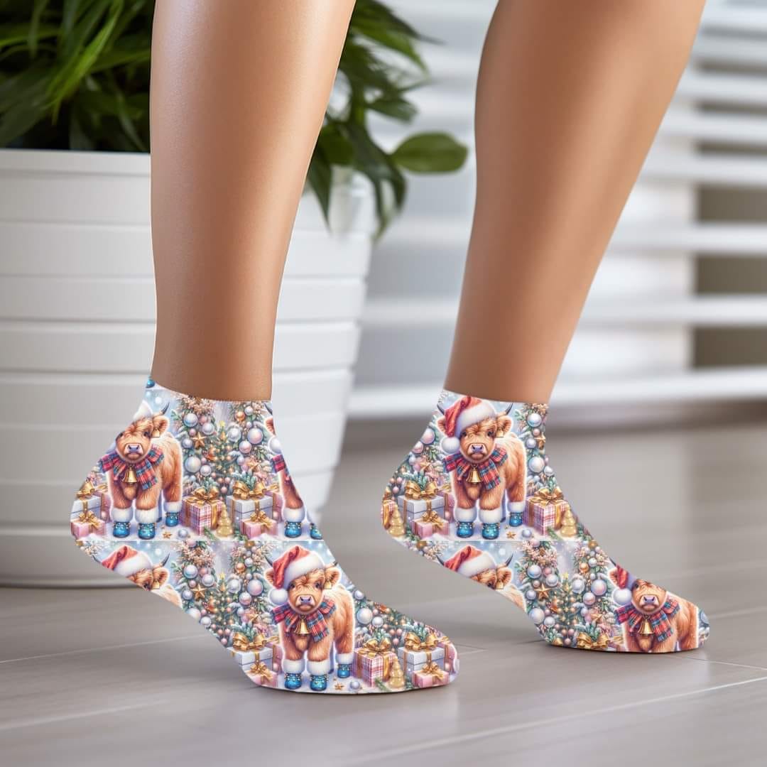 Christmas Cow - Custom Socks for Everyday Comfort
