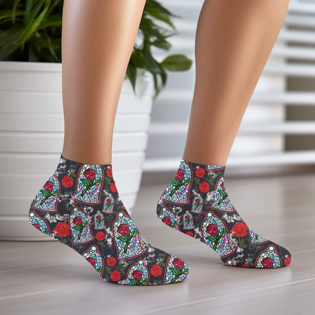 Enchanted Rose - Custom Socks for Everyday Comfort