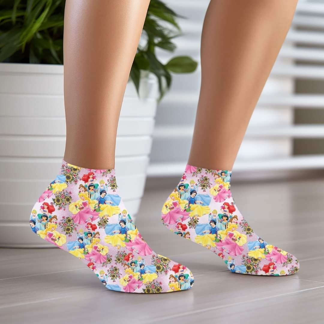 Princess Floral - Custom Socks for Everyday Comfort