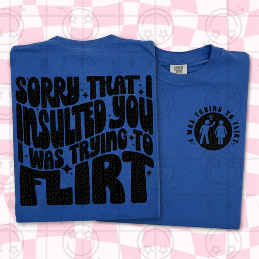 SORRY THAT I INSULTED YOU DOUBLE SIDED TEE