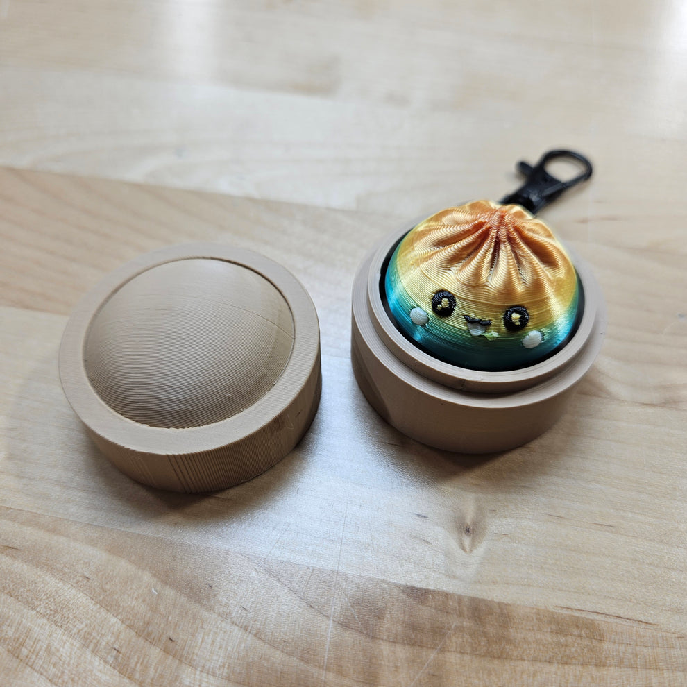 5 PACK MYSTERY FIDGET CLICKER DUMPLING KEYCHAINS- 3D PRINTED