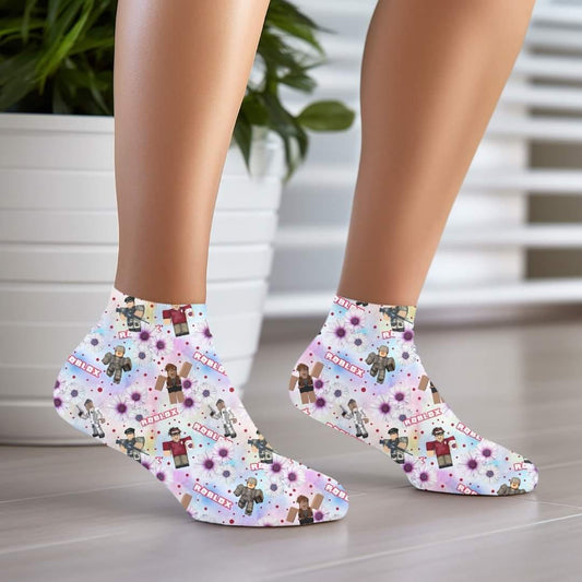 Blox Floral - Custom Socks for Everyday Comfort