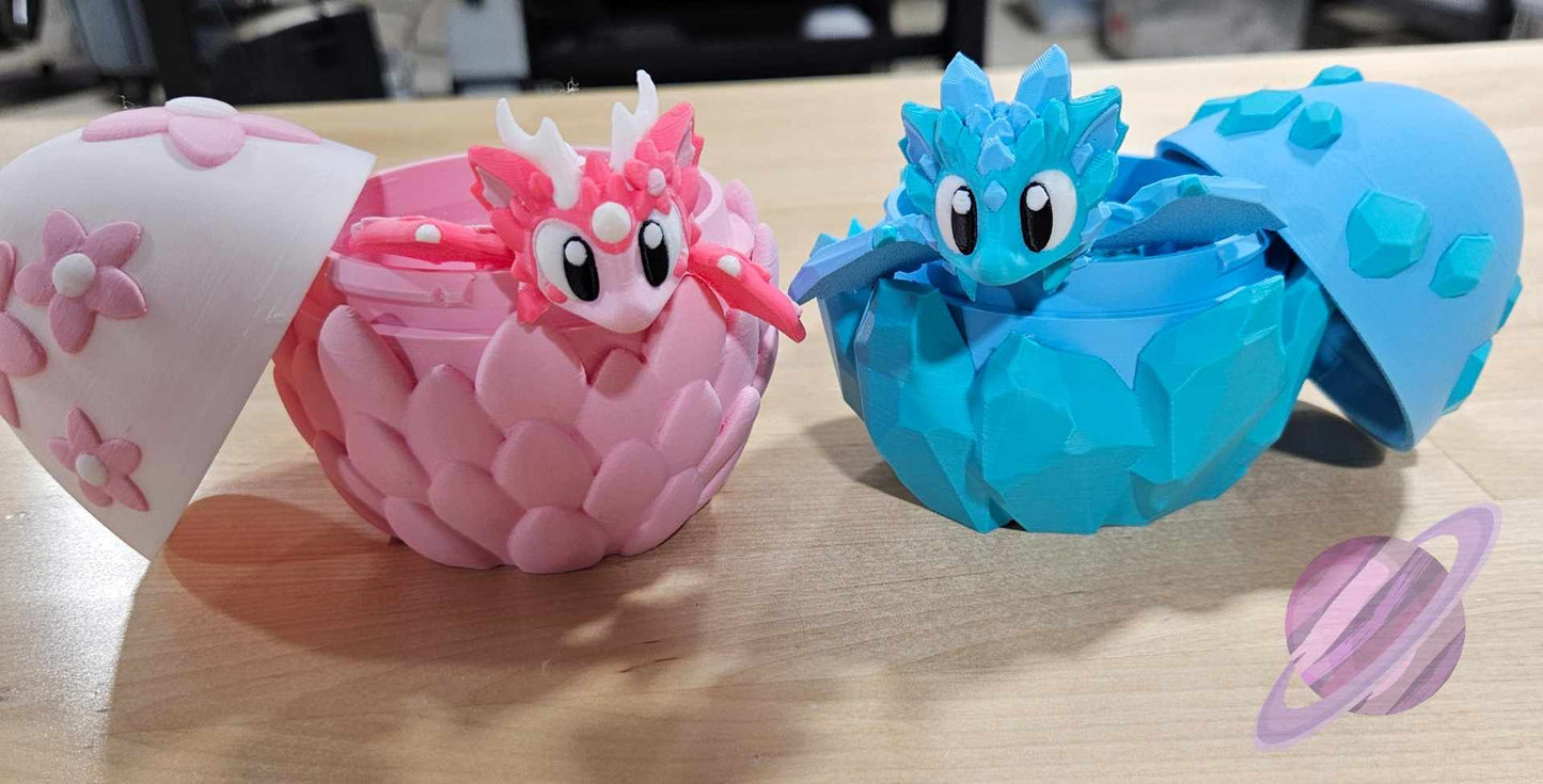 BLUE CRYSTAL DRAGON AND EGG