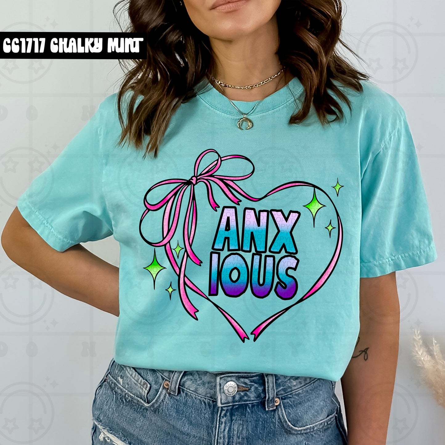 ANXIOUS RIBBON HEART TEE