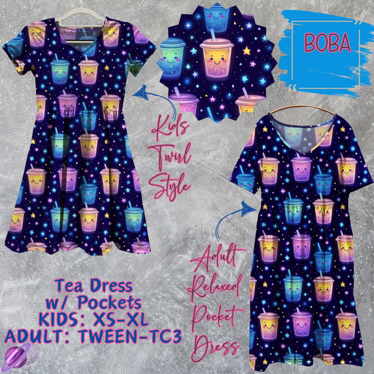 BOBA - Adult & Kids - Tea Dress Run- Preorder Closing 5/13