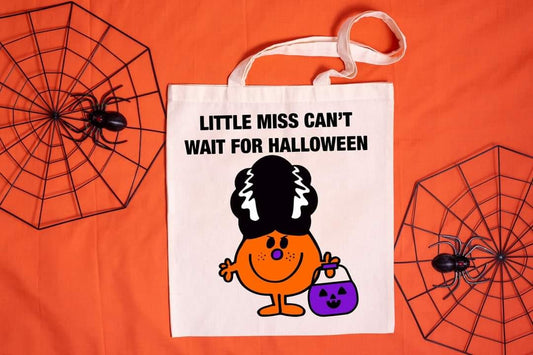 CANT WAIT FOR HALLOWEEN - Custom Economical Tote Bag (15x16)