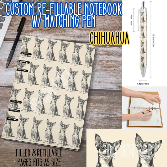 CHIHUAHUA -Matching A5 Notebook & Pen Set Round 4 Preorder Closing 5/17
