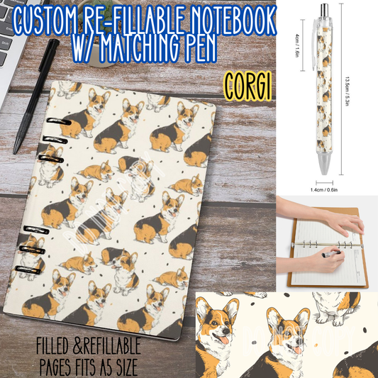 CORGI -Matching A5 Notebook & Pen Set Round 4 Preorder Closing 5/17
