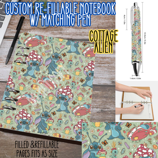 COTTAGE ALIEN -Matching A5 Notebook & Pen Set Round 4 Preorder Closing 5/17