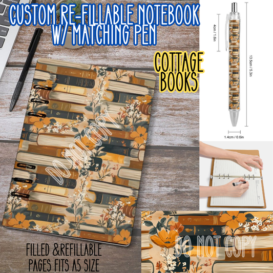 COTTAGE BOOKS -Matching A5 Notebook & Pen Set Round 4 Preorder Closing 5/17