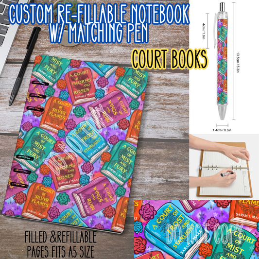 COURT BOOKS -Matching A5 Notebook & Pen Set Round 4 Preorder Closing 5/17