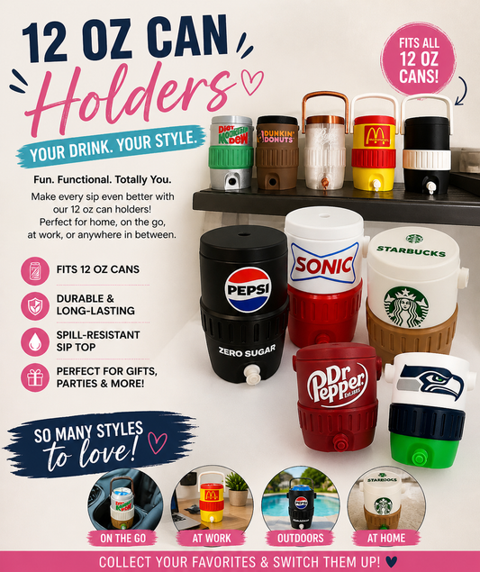3D PRINTED CUSTOM 12 OUNCE CAN HOLDERS