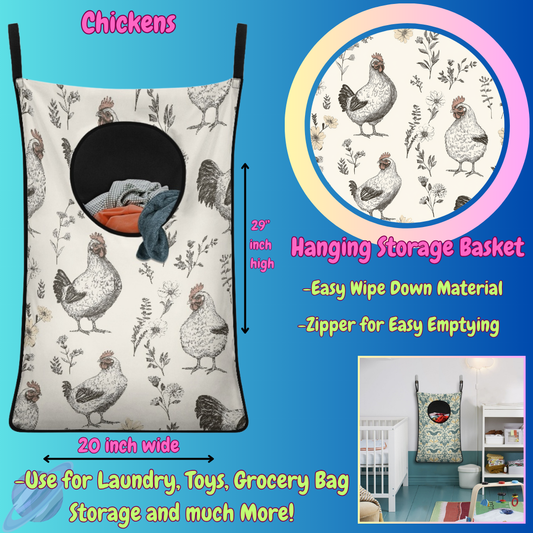 CHICKENS-Hanging Storage Baskets-Preorder closing 6/13