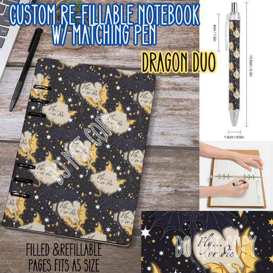 DRAGON DUO -Matching A5 Notebook & Pen Set Round 4 Preorder Closing 5/17