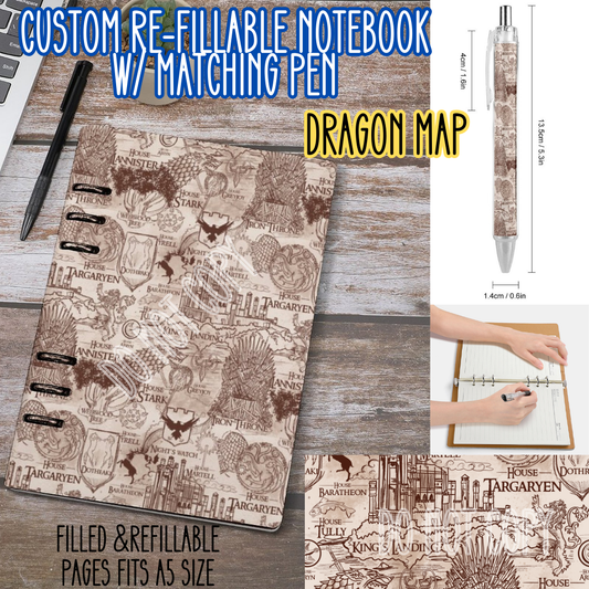 DRAGON MAP -Matching A5 Notebook & Pen Set Round 4 Preorder Closing 5/17