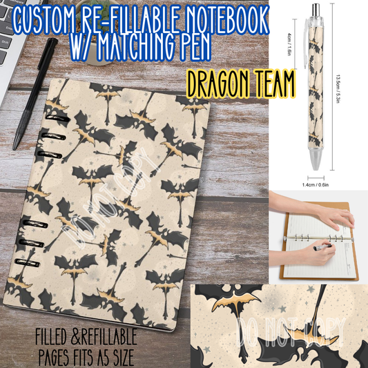 DRAGON TEAM -Matching A5 Notebook & Pen Set Round 4 Preorder Closing 5/17