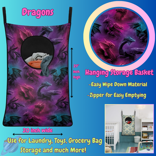 MYTHICAL DRAGONS-Hanging Storage Baskets-Preorder closing 6/13