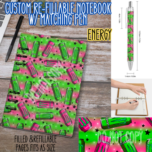 ENERGY -Matching A5 Notebook & Pen Set Round 4 Preorder Closing 5/17