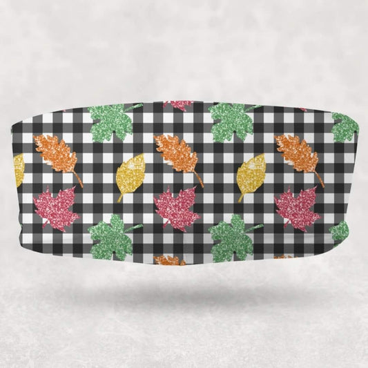 FALL PLAID LEAVES – Custom Lightweight Headband
