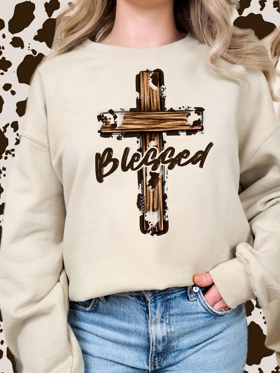 BLESSED CROSS NAME COLLECTION SWEATSHIRT (Multiple Options)