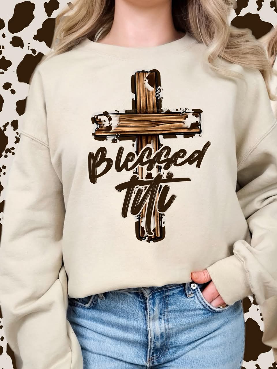 BLESSED CROSS NAME COLLECTION SWEATSHIRT (Multiple Options)
