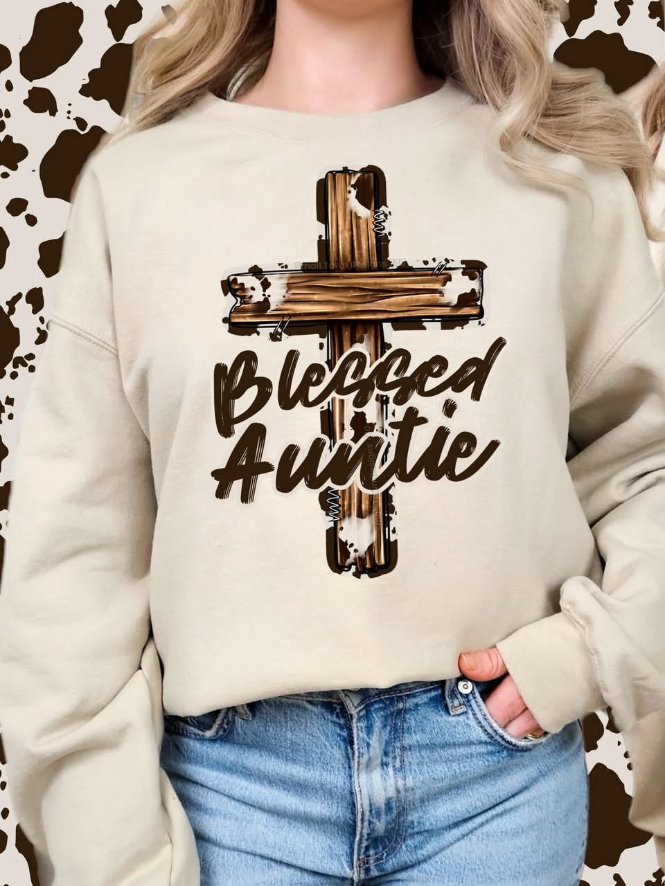 BLESSED CROSS NAME COLLECTION SWEATSHIRT (Multiple Options)