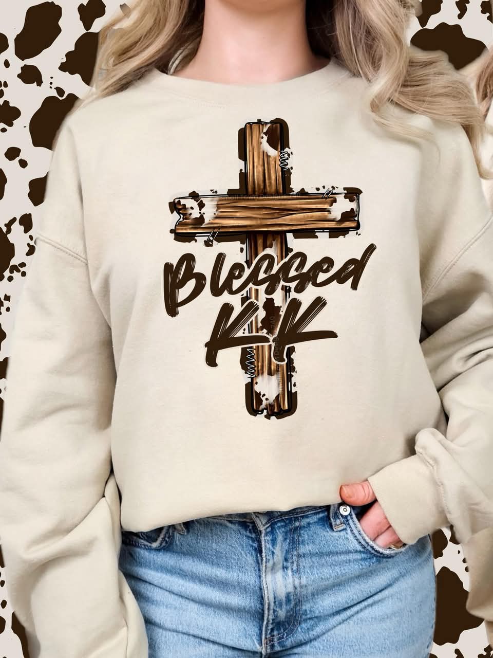 BLESSED CROSS NAME COLLECTION SWEATSHIRT (Multiple Options)