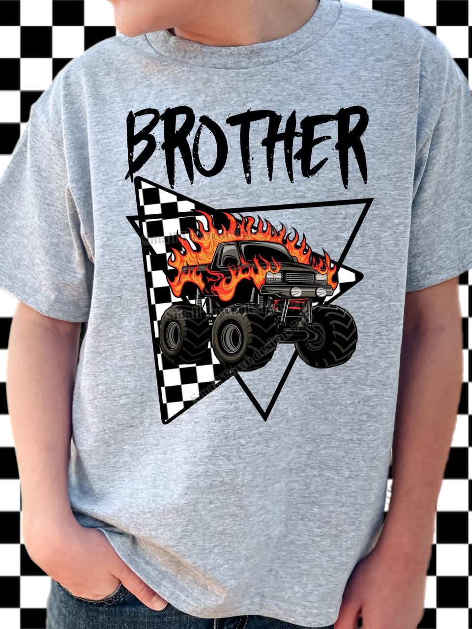 CHECKER MONSTER TRUCK NAME COLLECTION TEES (Multiple Options)