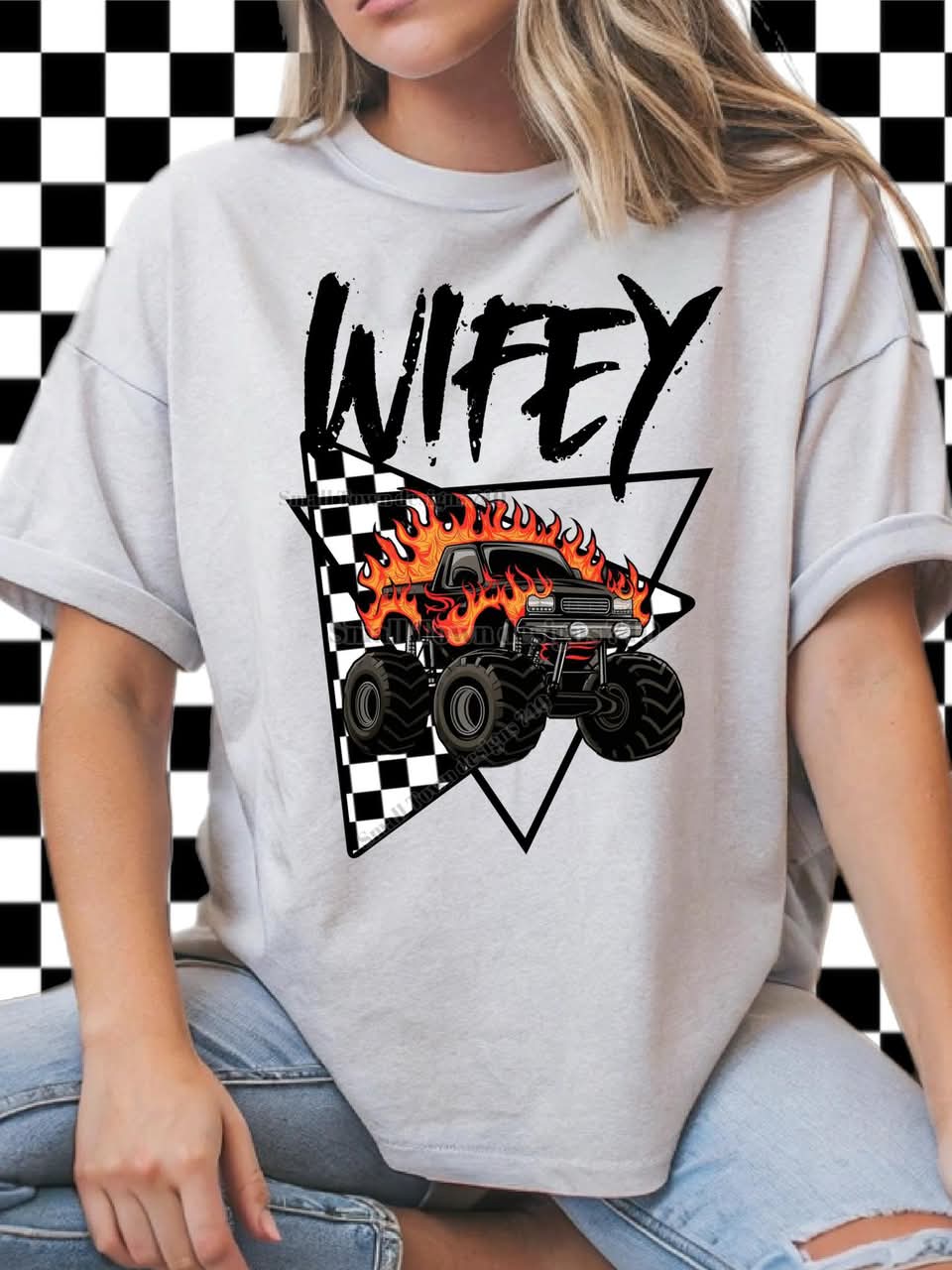 CHECKER MONSTER TRUCK NAME COLLECTION TEES (Multiple Options)
