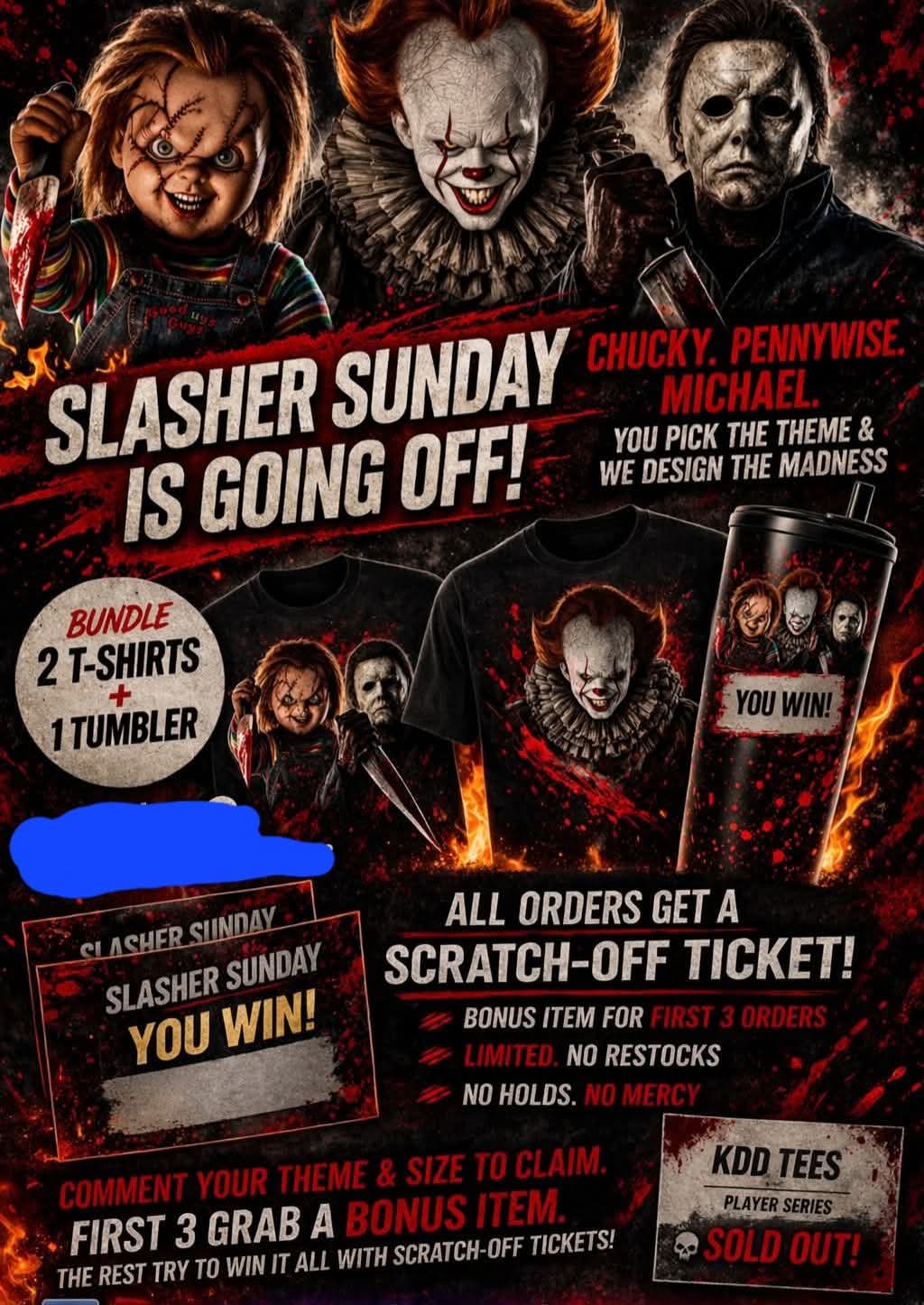 Chucky, pennywise and Michael fandom mystery box