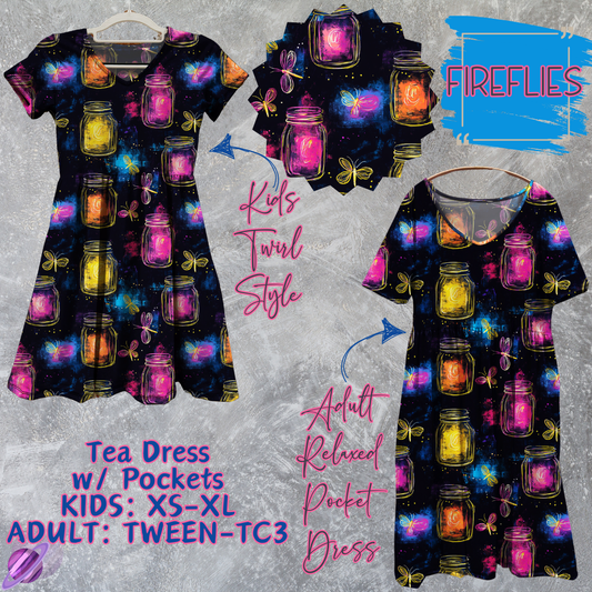 FIREFLIES - Adult & Kids - Tea Dress Run- Preorder Closing 5/13