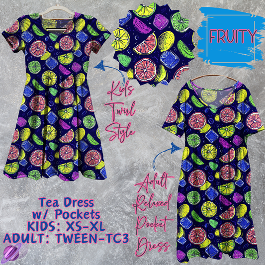 FRUITY - Adult & Kids - Tea Dress Run- Preorder Closing 5/13