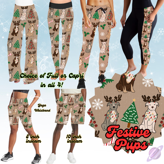 BATCH 117-FESTIVE PUPS-6 STYLE BOTTOMS-PREORDER CLOSING 9/10