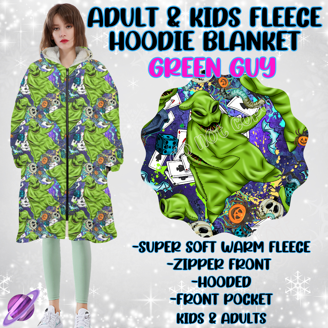 GREEN GUY - HOODIE BLANKET RUN-PREORDER CLOSING 9/27