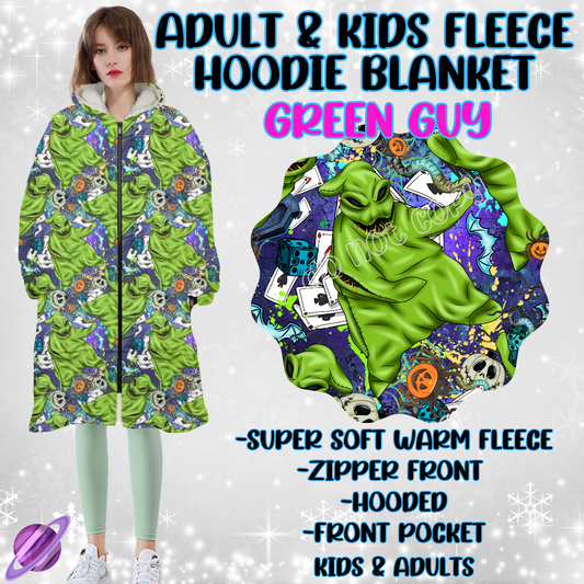 GREEN GUY - HOODIE BLANKET RUN-PREORDER CLOSING 9/27