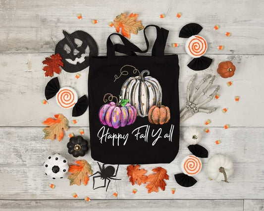 HAPPY FALL YALL - Custom Economical Tote Bag (15x16)